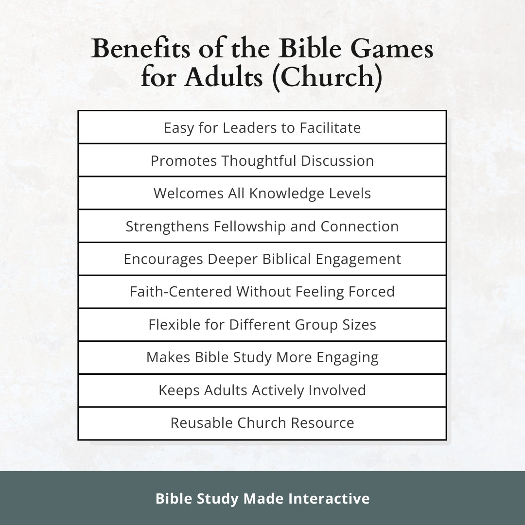 Bible Games for Adults (Church) — Interactive Group Night Pack