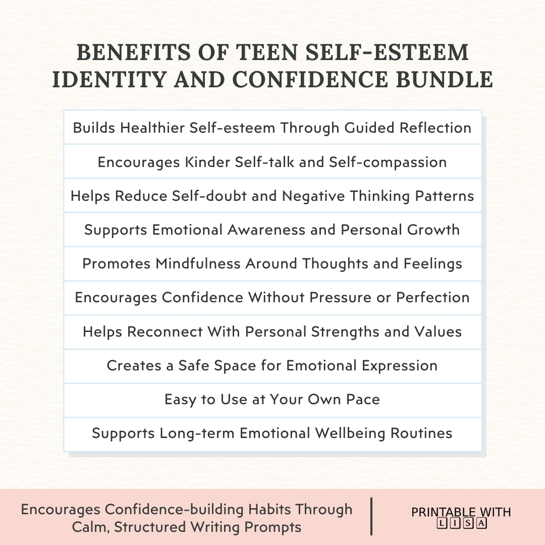 Teen Self-Esteem, Identity & Confidence Bundle