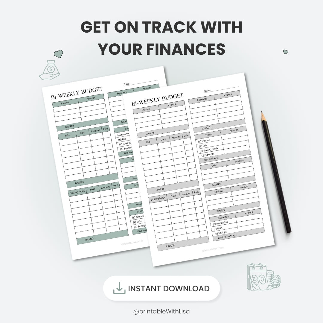 Budget Planner Printable, Finance Planner, Monthly Budget, Weekly Budget, Budget Template