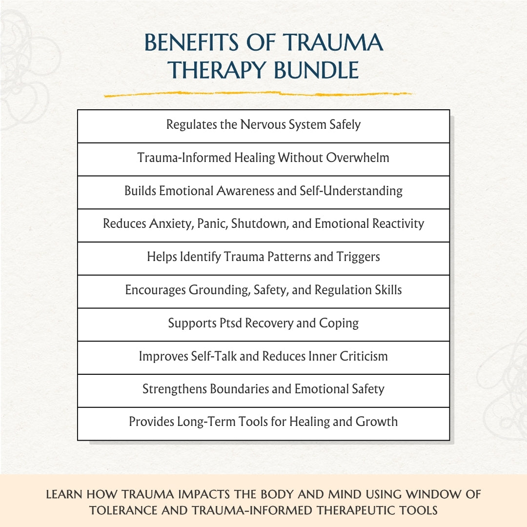 Ultimate Trauma Therapy Bundle – Nervous System Regulation & Emotional Healing Toolkit with 9+ Expert Tools