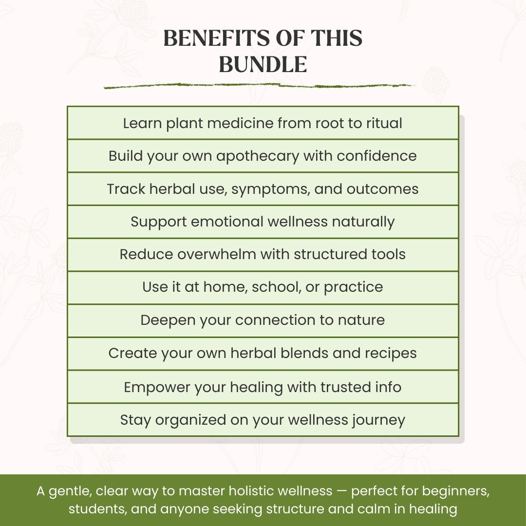 Holistic Herbal Healing & Natural Wellness Bundle - Herbs, Oils & Emotional Support