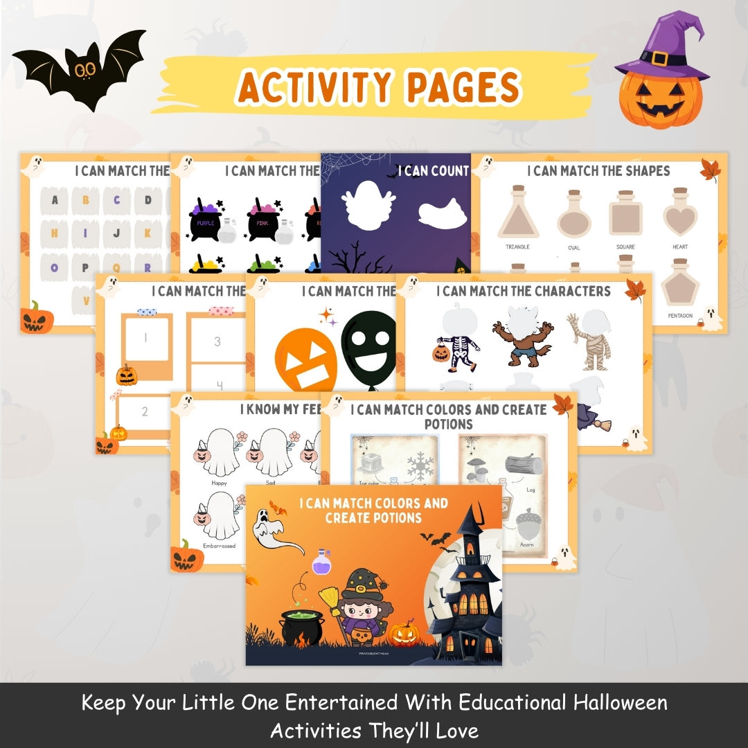 Halloween Busy Book for Toddlers & Preschoolers – Spooky-Smart Learning