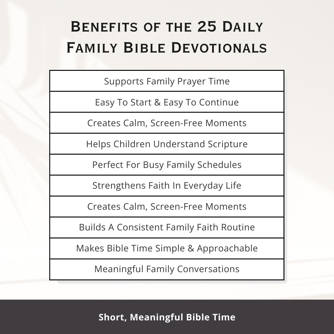 25 Daily Family Bible Devotionals — Calm, Guided Bible Time