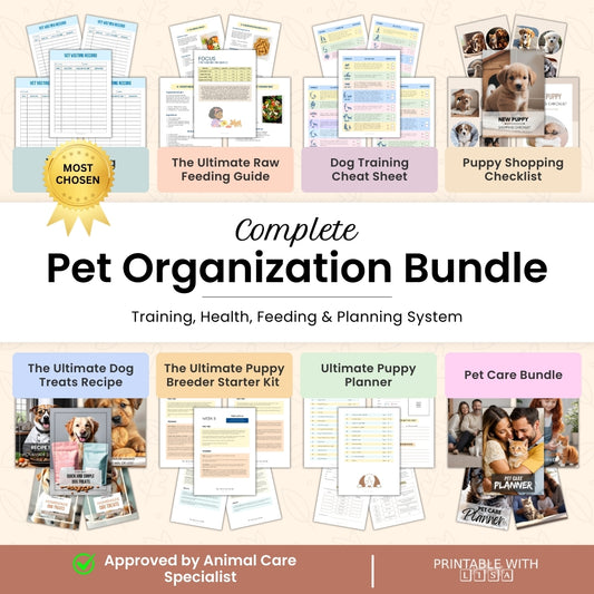 All-In-One Pet Wellness & Planner Bundle 🐶🐱