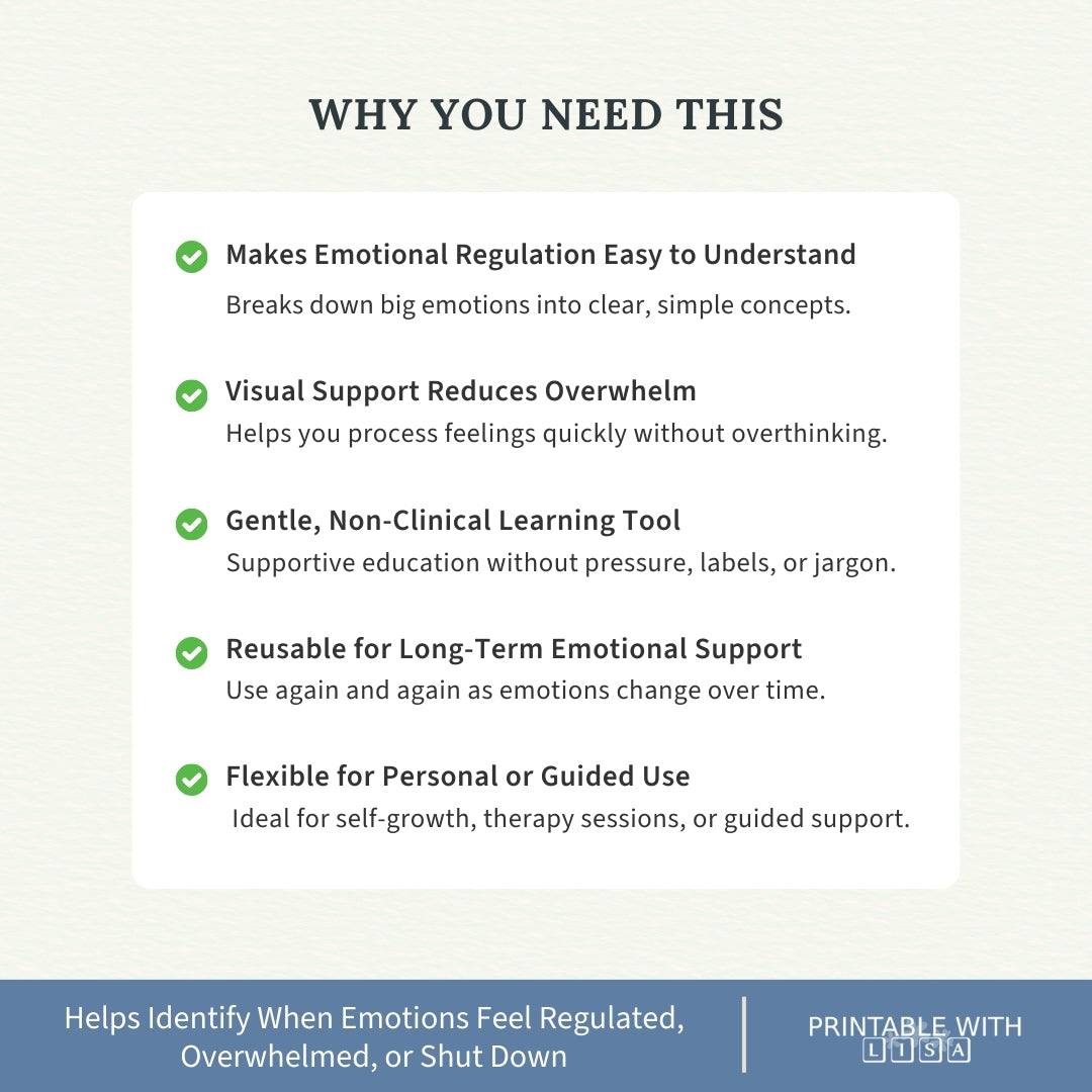 Window of Tolerance Workbook – Emotional Regulation Made Visual