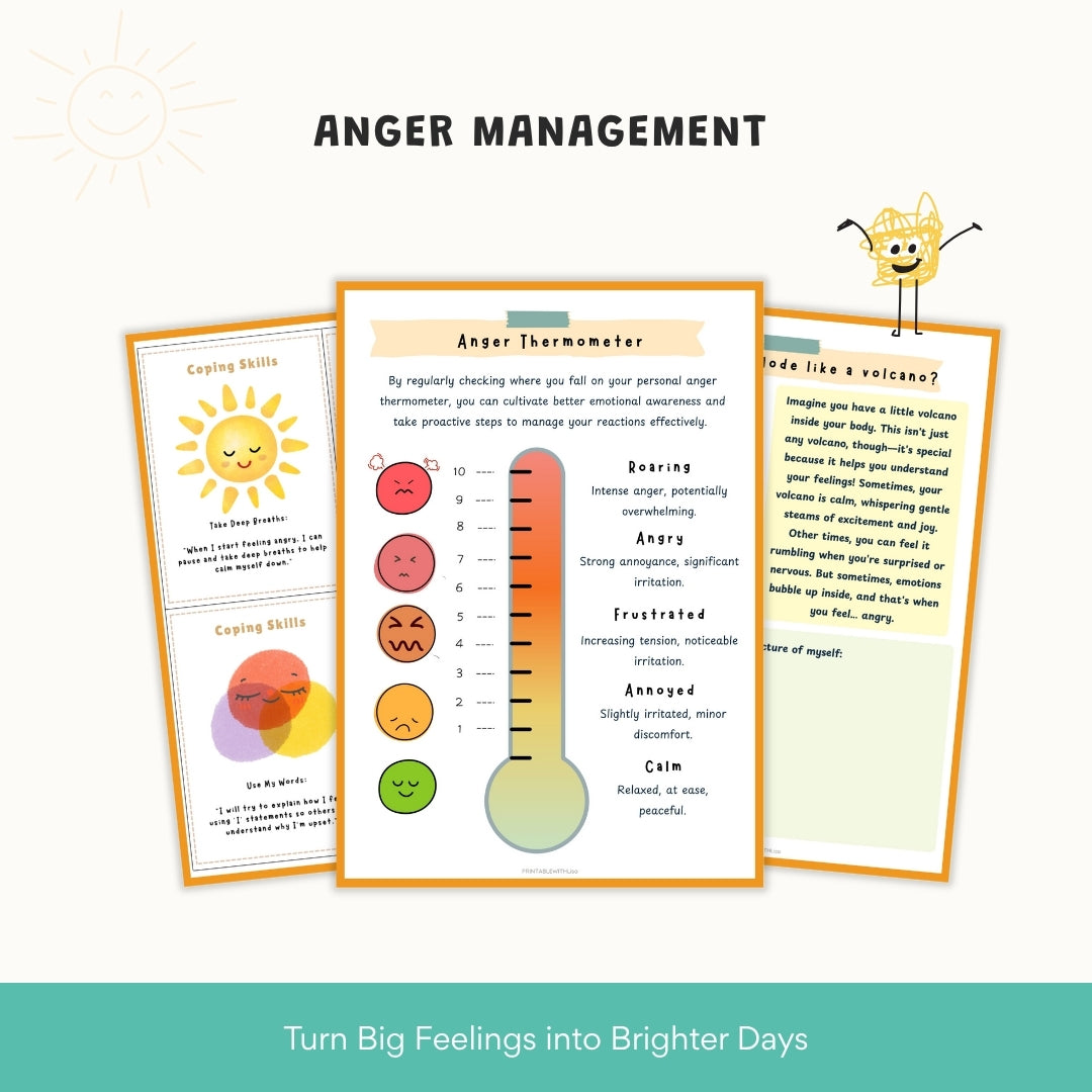 Kids Therapy Bundle – 260+ Pages of Coping Skills, Emotions & Mental Health Worksheets for Kids