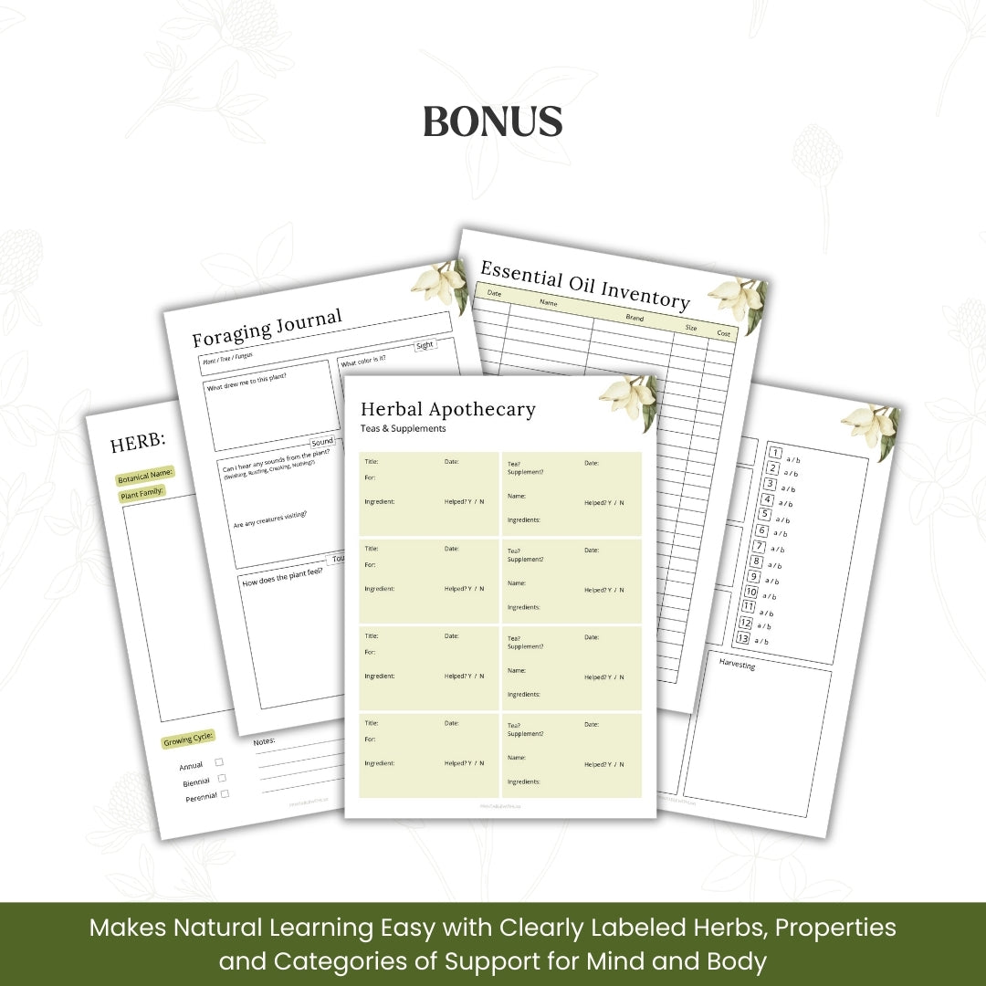 Ultimate Medicinal Herbs Remedies Cheat Sheet – 30+ Medicinal Plants for Natural Healing