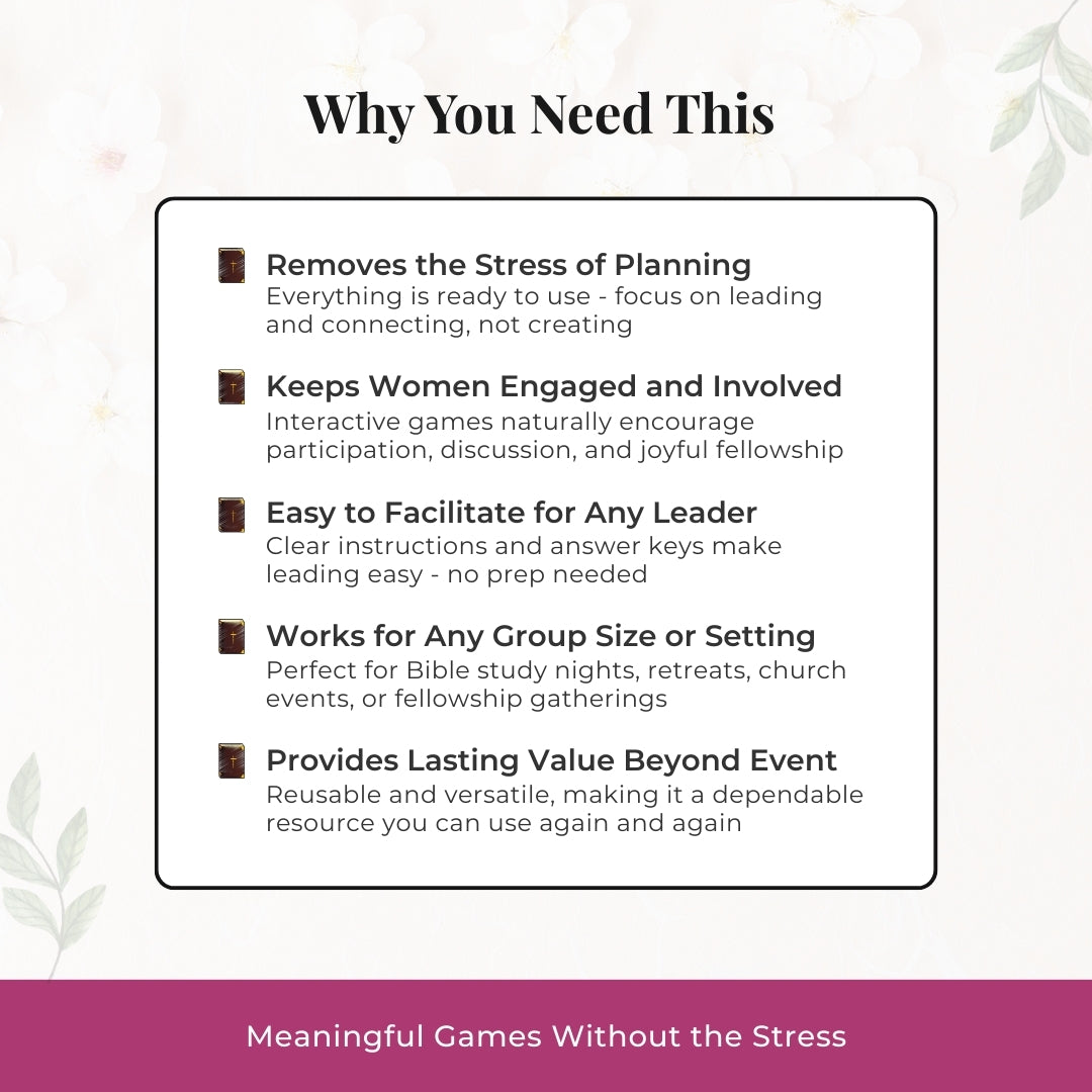 Women’s Ministry Bible Game Bundle – Faith, Fun & Fellowship Together