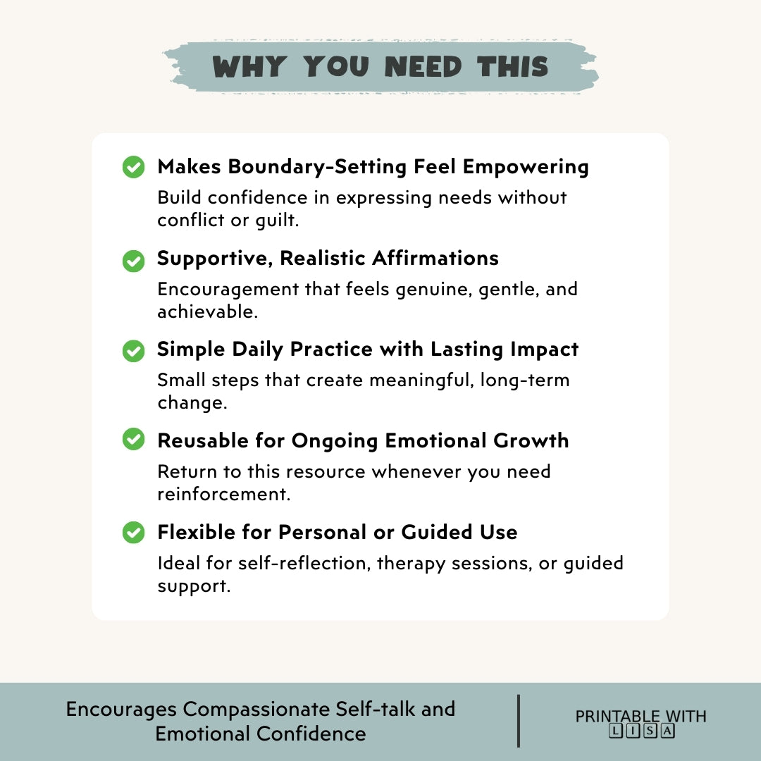 Teen Boundaries Affirmation Cards — Confidence & Self-Trust