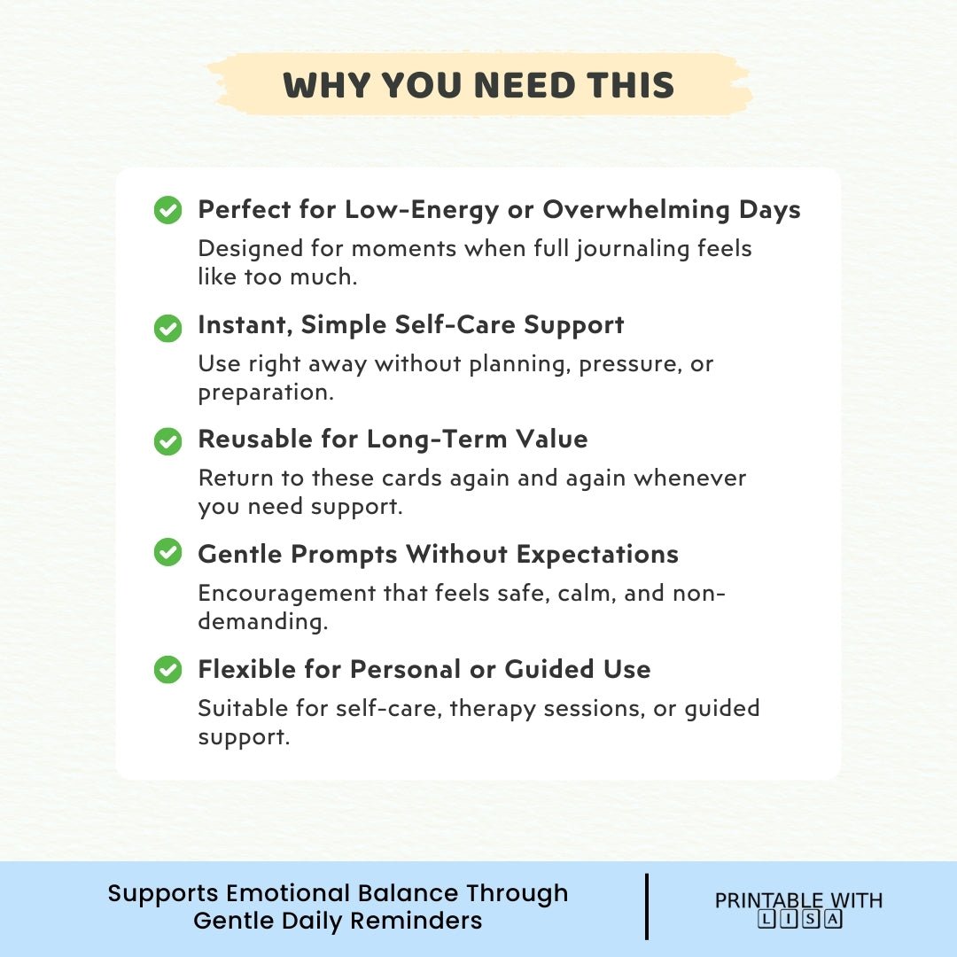 Teen Self-Care Cards – Calm & Confidence in Minutes