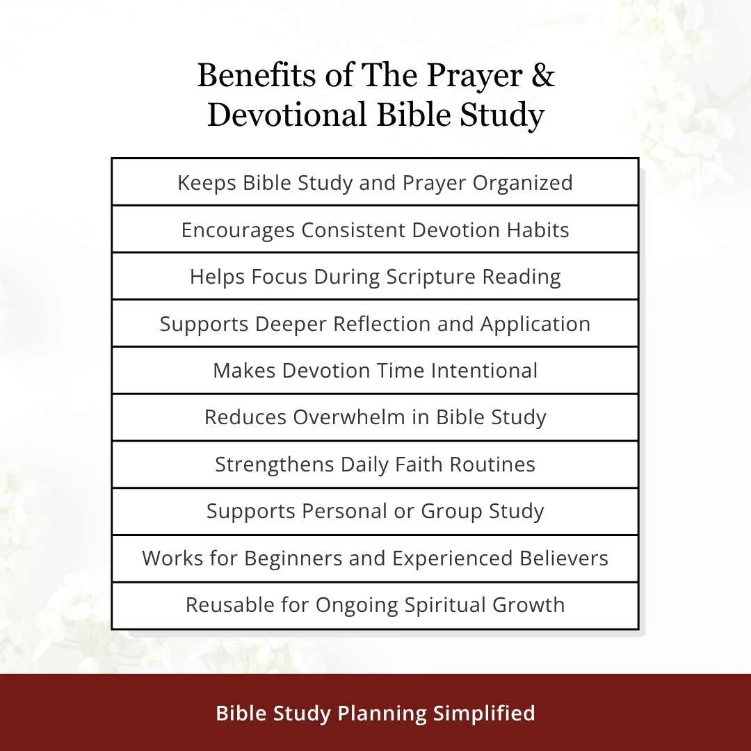 Prayer & Devotional Bible Study Worksheets & Planners
