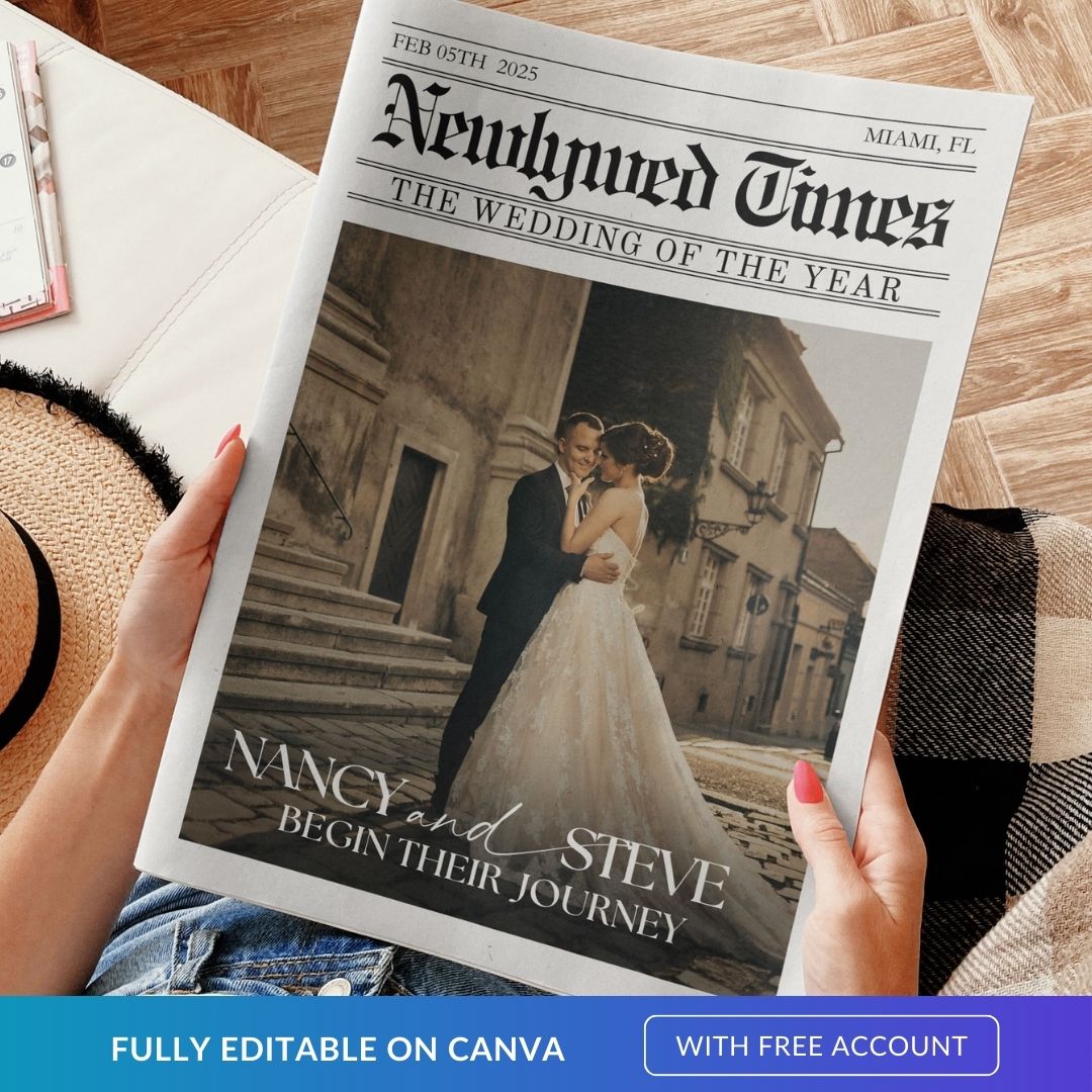 Couple Anniversary Newspaper Template – A Creative Touch for Your Big Day