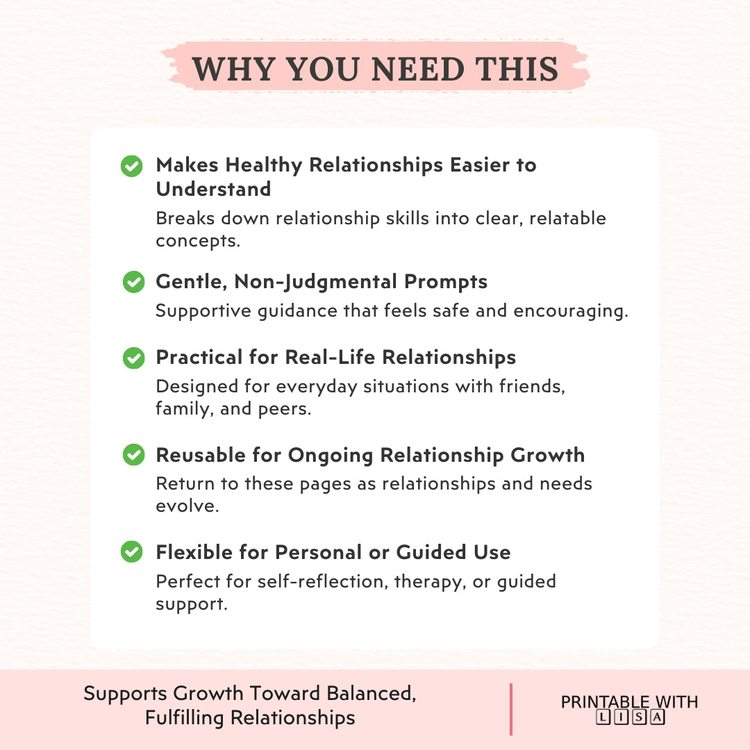 Teen Healthy Relationship Workbook – Build Respect, Trust & Communication
