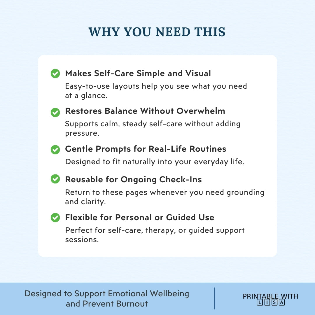 Teen Self-Care Wheel and Routine