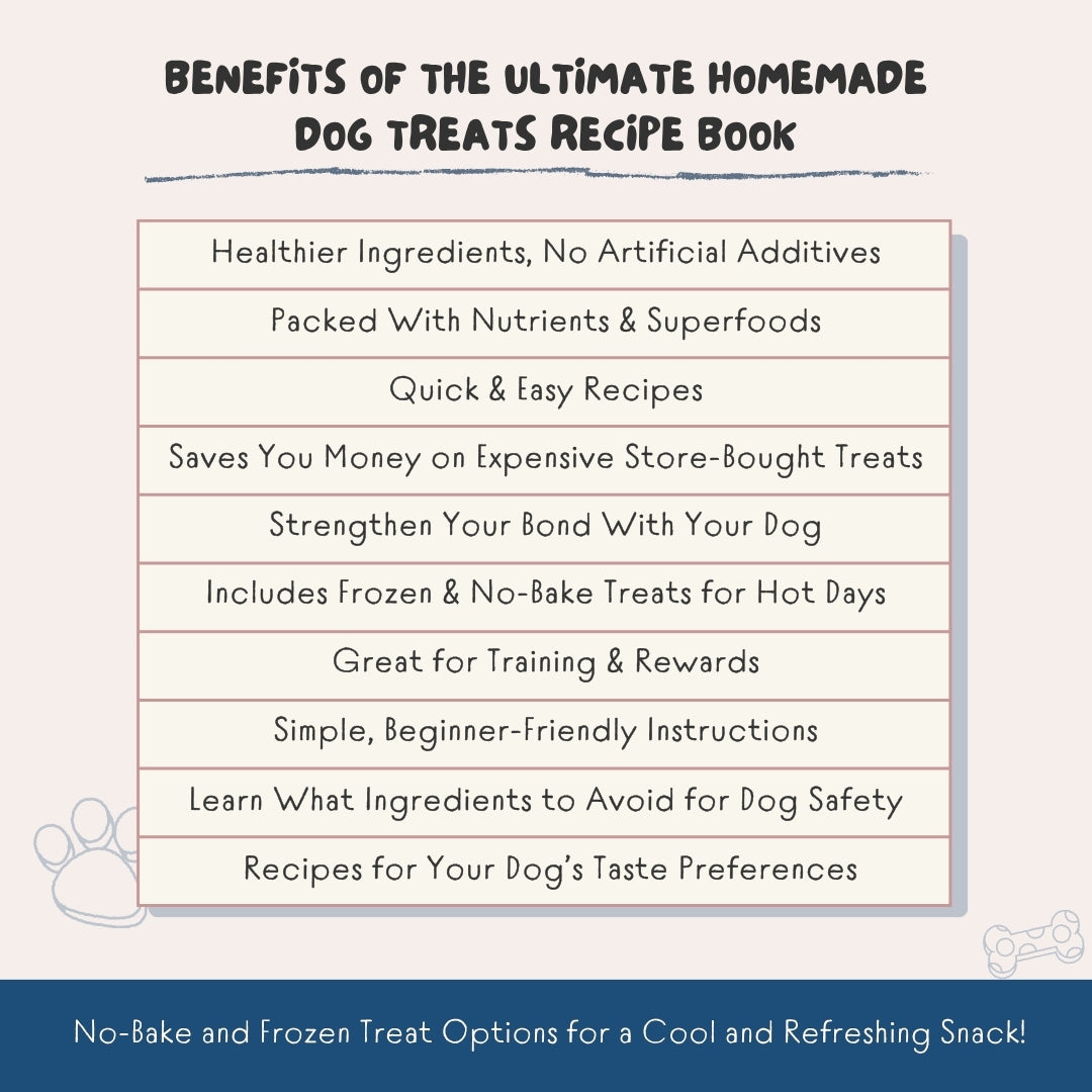 The Ultimate Homemade Dog Treats Recipe Book | 28+ Vet-Approved Healthy Recipes for Every Pup