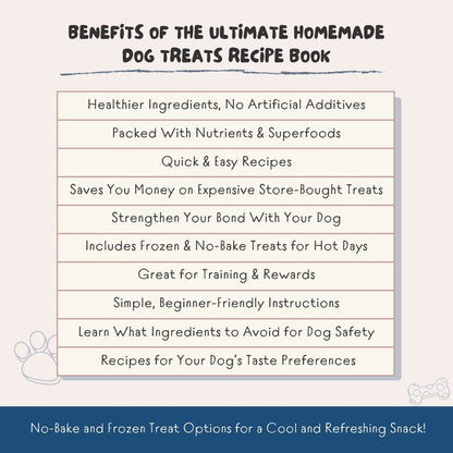 The Ultimate Homemade Dog Treats Recipe Book | 28+ Vet-Approved Healthy Recipes for Every Pup
