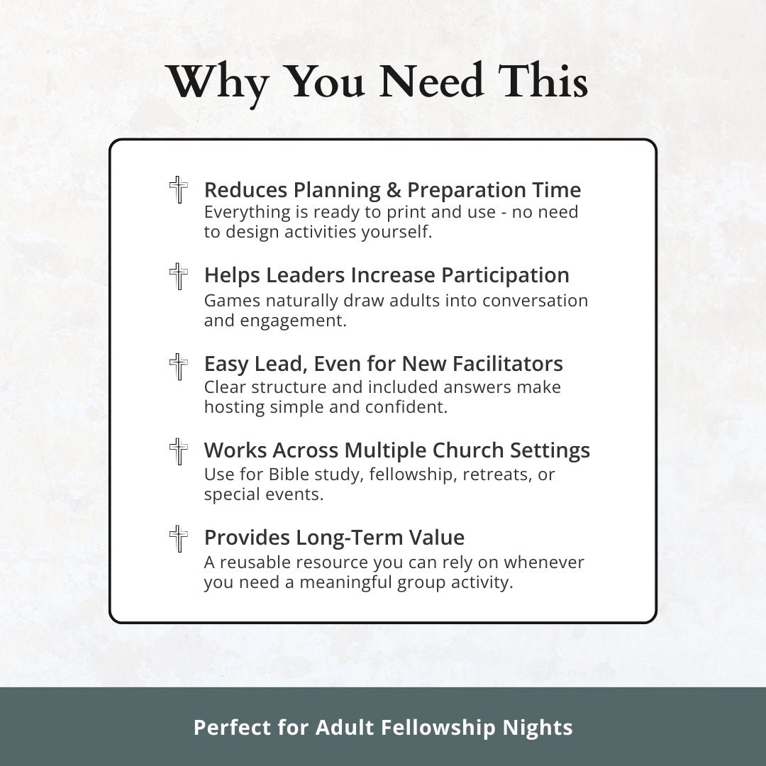 Bible Games for Adults (Church) — Interactive Group Night Pack