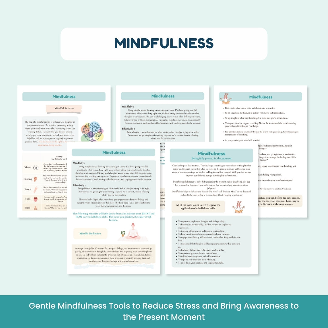Ultimate Neurodivergent Friendly DBT Skills Worksheet – Calm & Control Toolkit