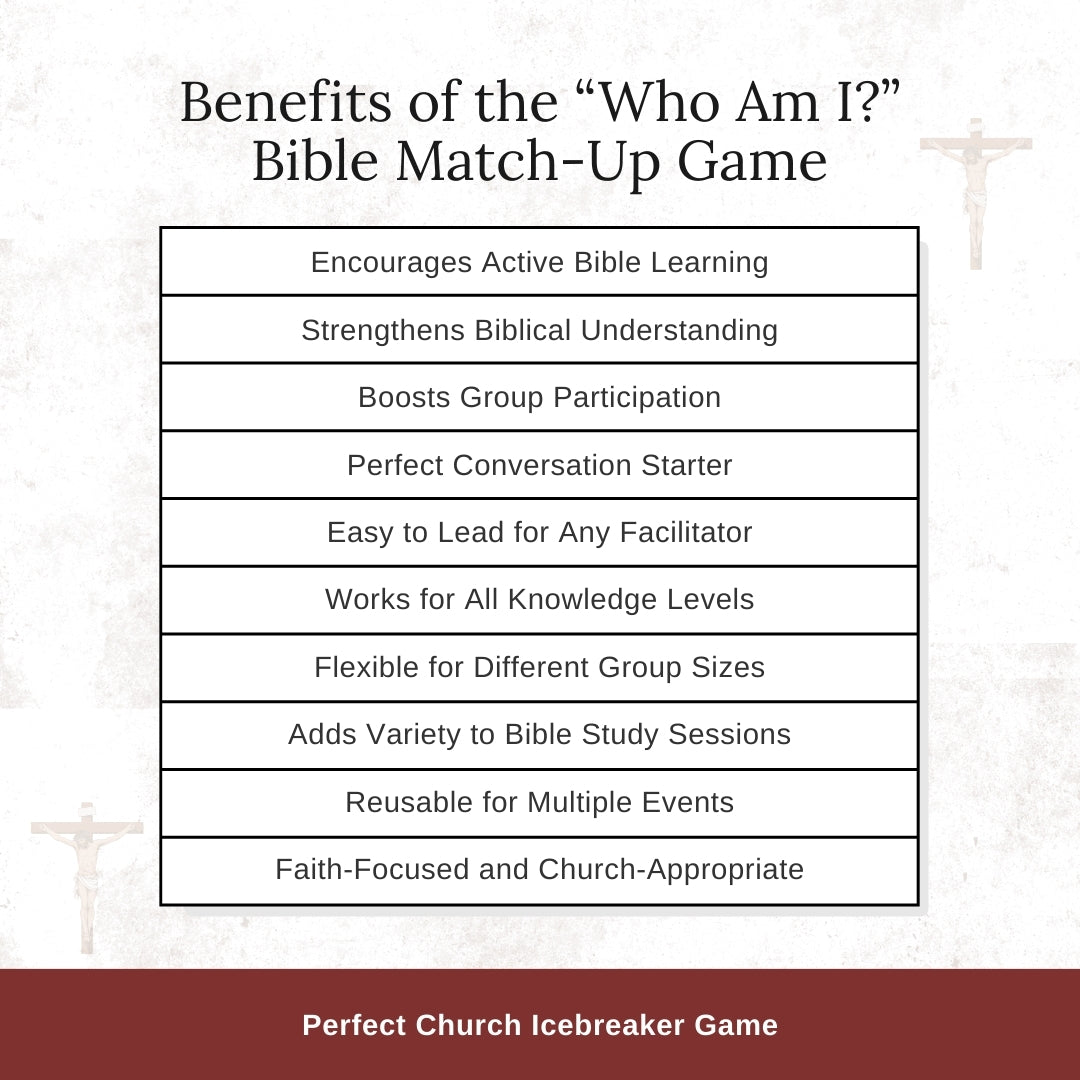 Who Am I? Bible Match-Up Game — Church Icebreaker for Groups