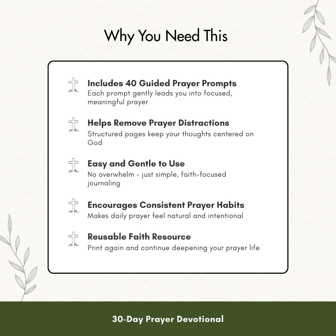 My Prayer Journal — 40 Guided Prompts for Deeper Prayer Focus
