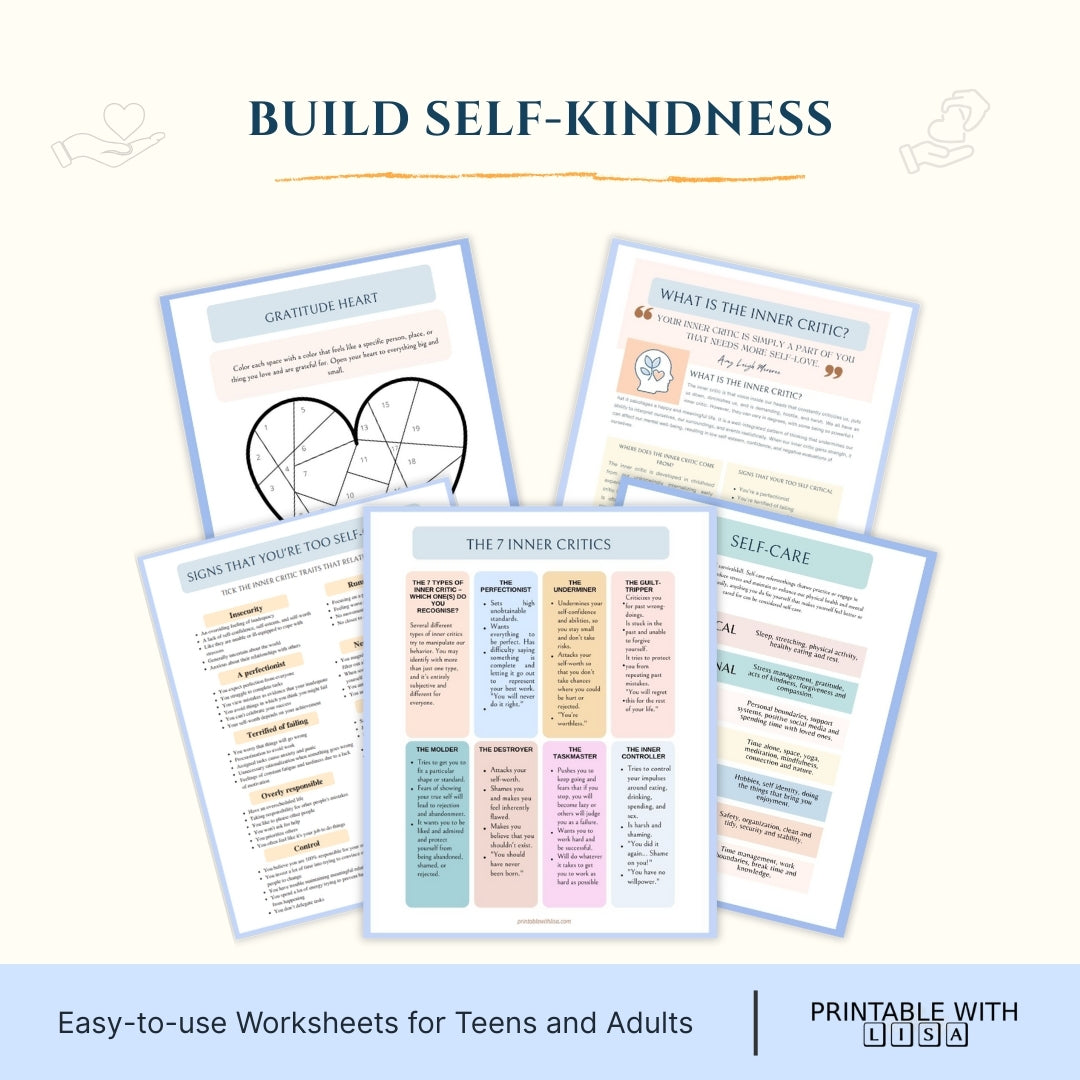 Inner Critic Worksheets – Gentle Self-Talk Reset