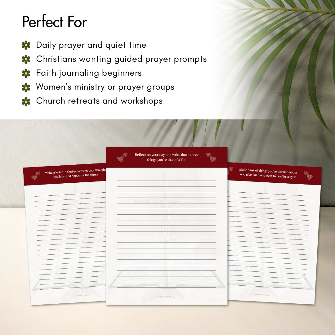My Prayer Journal — 40 Guided Prompts for Deeper Prayer Focus