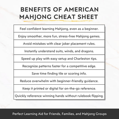 American Mahjong for Beginners Cheat Sheet – Learn Fast & Win Confidently