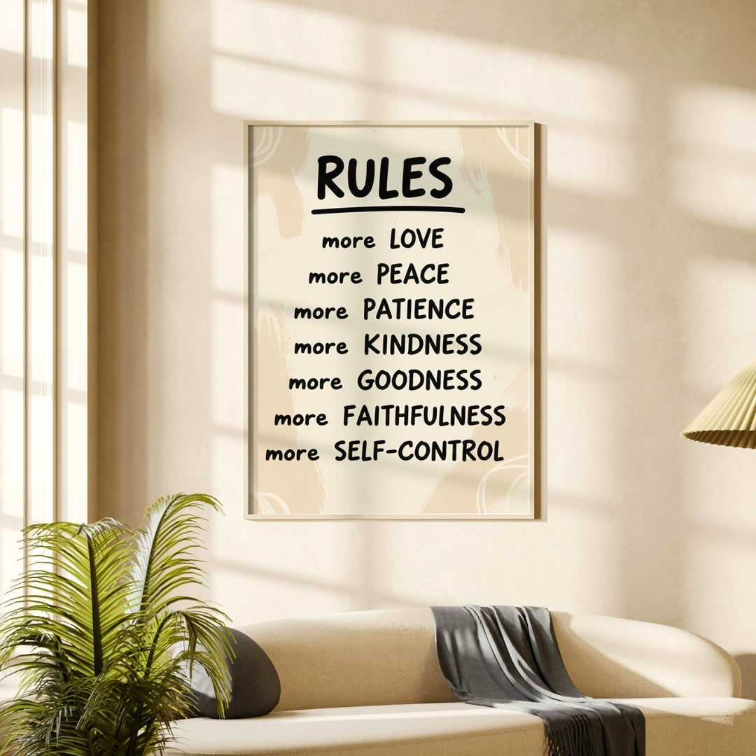Set of 3 Christian Wall Art – God Is Good, Rules & The Good News