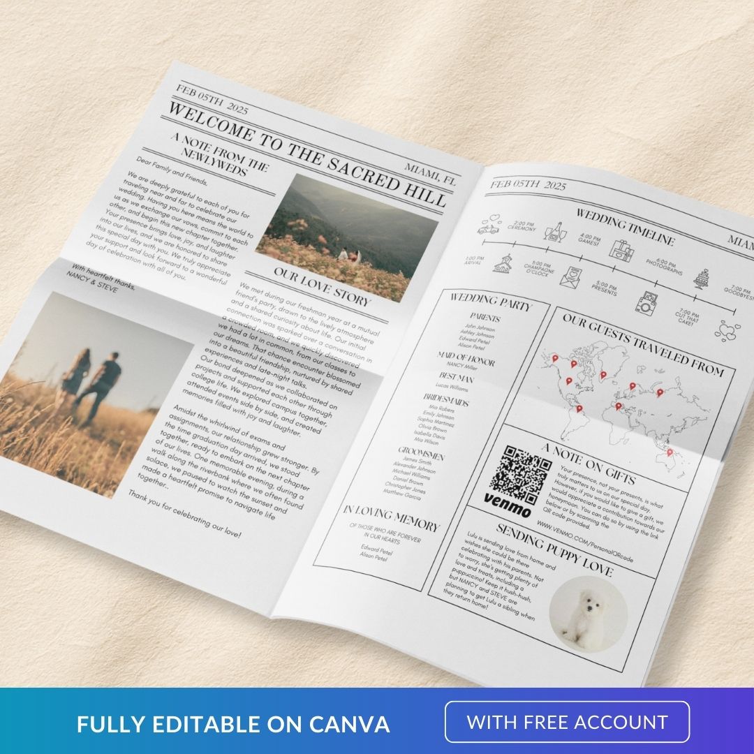 Couple Anniversary Newspaper Template – A Creative Touch for Your Big Day