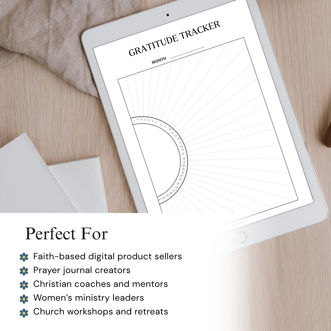 Prayer Journal & Bible Study Canva Template (MRR License)