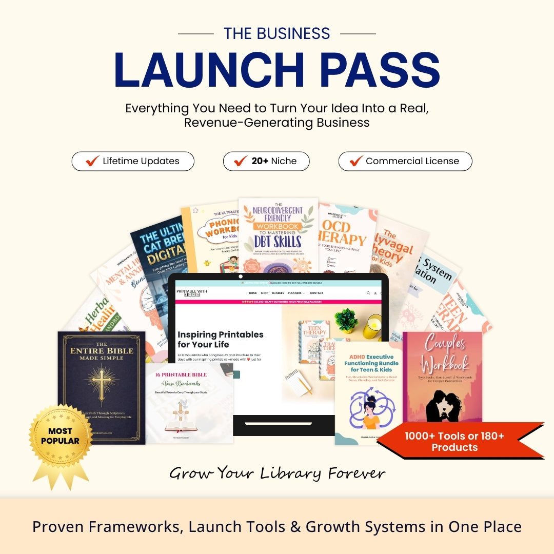 The Entrepreneur’s All Access Pass: Complete Business Toolkit — 1,000+ Done-for-You Tools | Instant Access to Our Whole Shop Digital Products