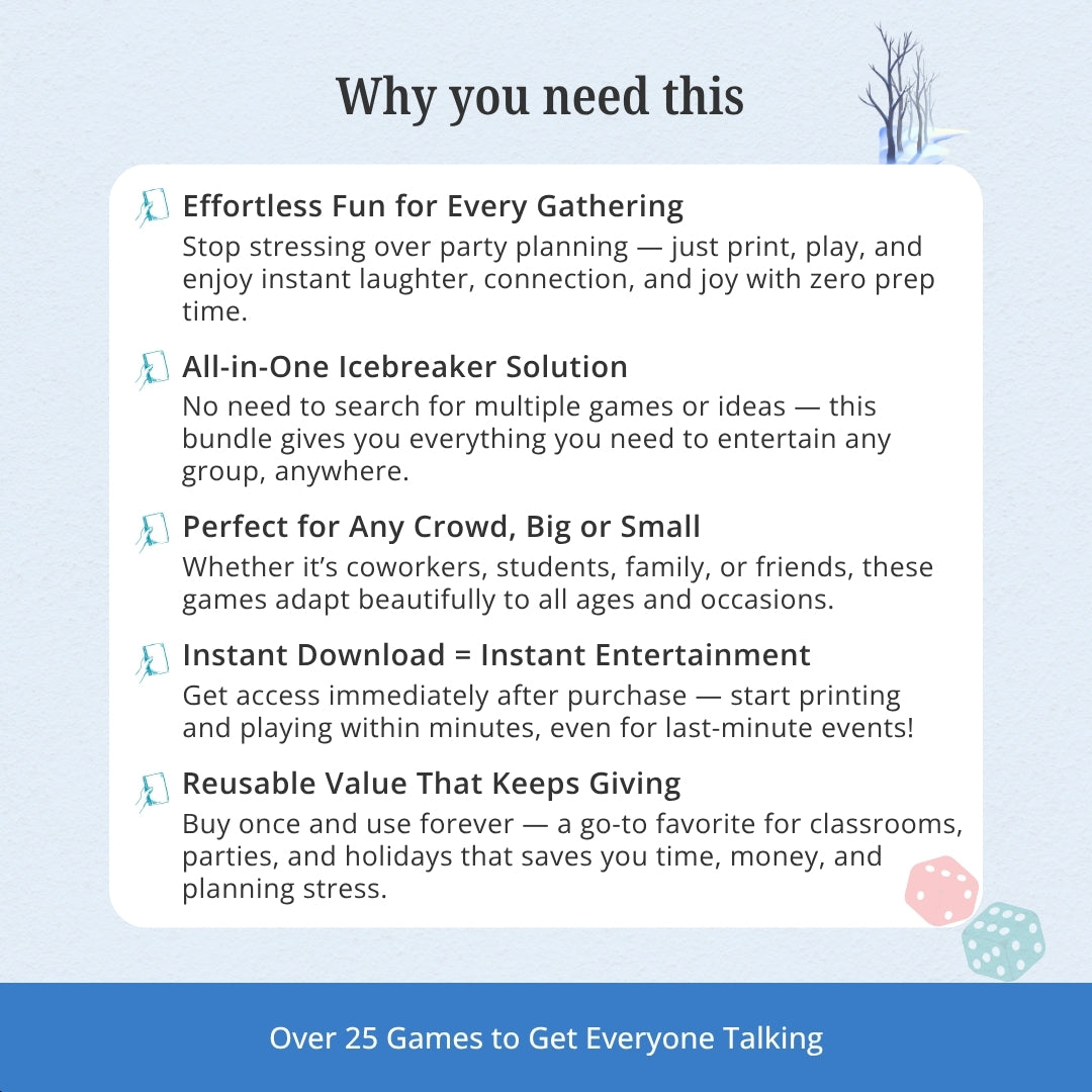 Icebreaker Games Bundle – Fun Party, Classroom & Team Icebreakers
