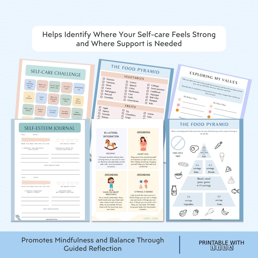 Teen Self-Care Wheel and Routine