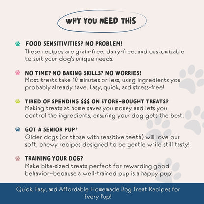 The Ultimate Homemade Dog Treats Recipe Book | 28+ Vet-Approved Healthy Recipes for Every Pup