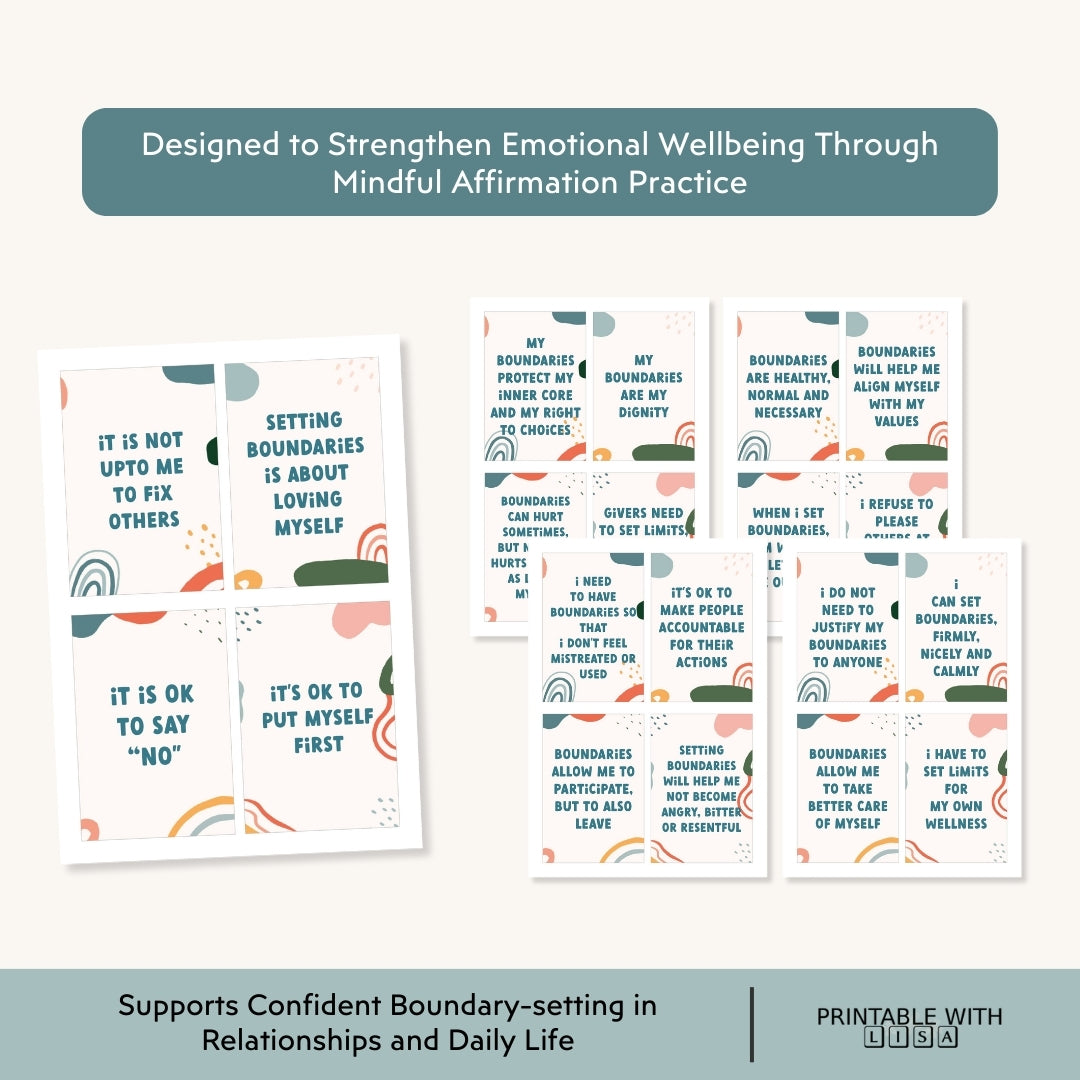 Teen Boundaries Affirmation Cards — Confidence & Self-Trust