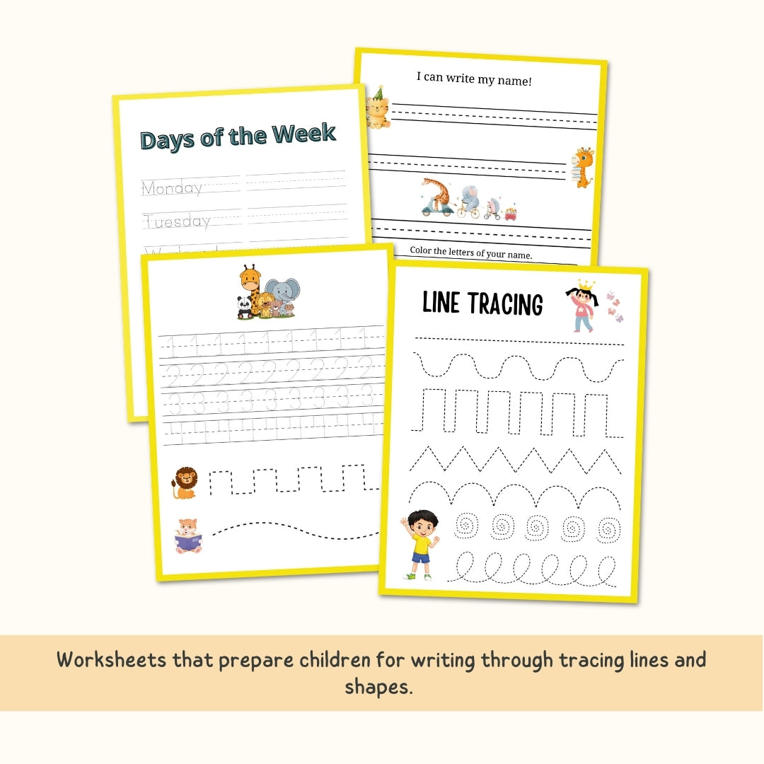 HOMESCHOOLING Kindergarten Busy Book, 90% Off! | 200+ Preschool & Toddler Worksheets | Kindergarten Curriculum | Level 1 - Pre-K Printables | Toddler Activity Book