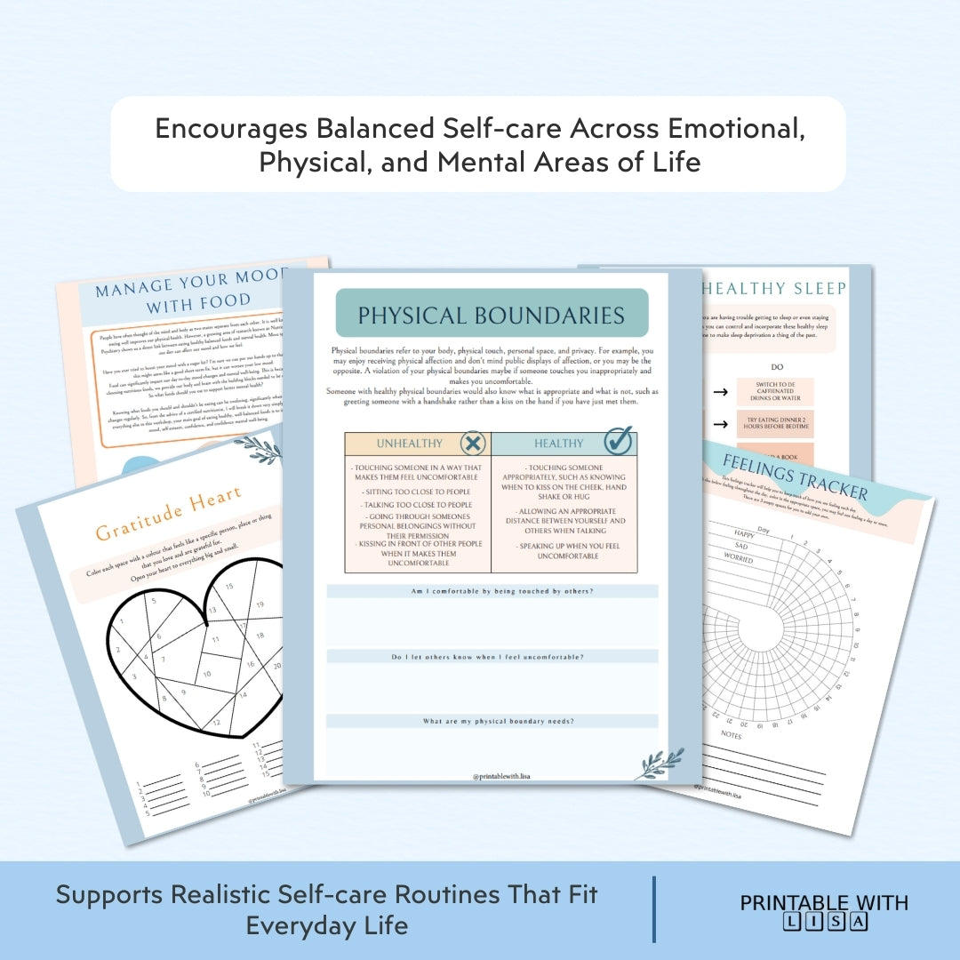 Teen Self-Care Wheel and Routine