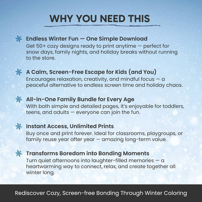 The Ultimate Winter Coloring Bundle – Cozy Art Fun for Kids & Families