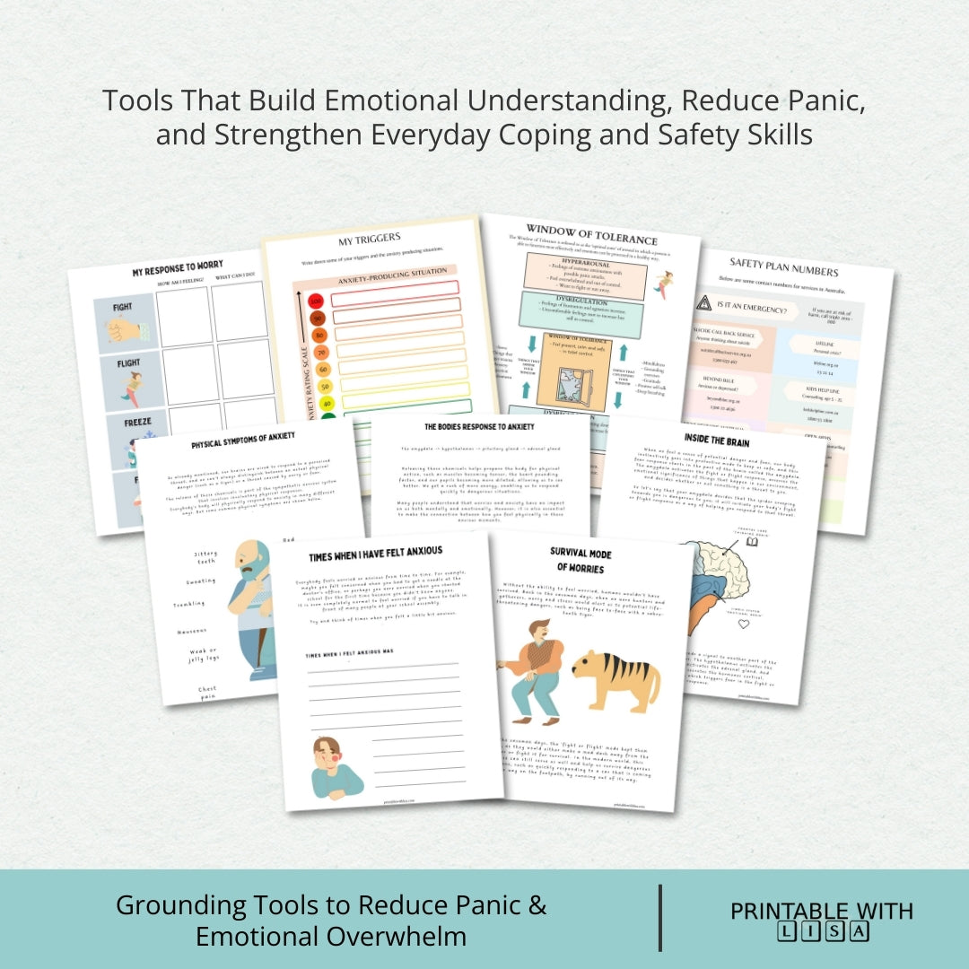 Safety Plan & Crisis Support Workbook (Feel Safe, Calm & In Control)