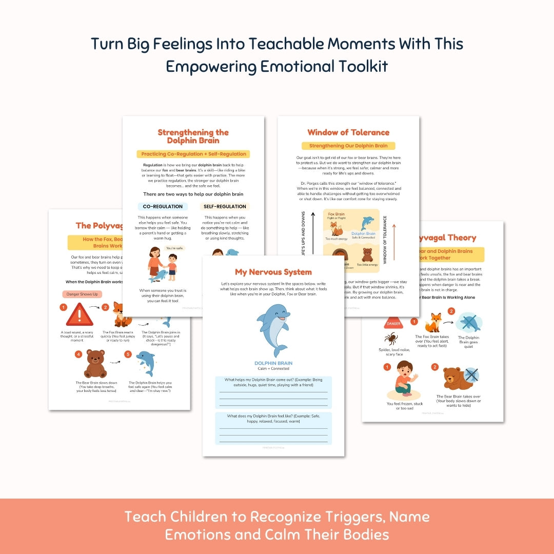 The Polyvagal Theory for Kids | Nervous System Regulation Workbook | Emotional Toolkit with Brain Metaphors