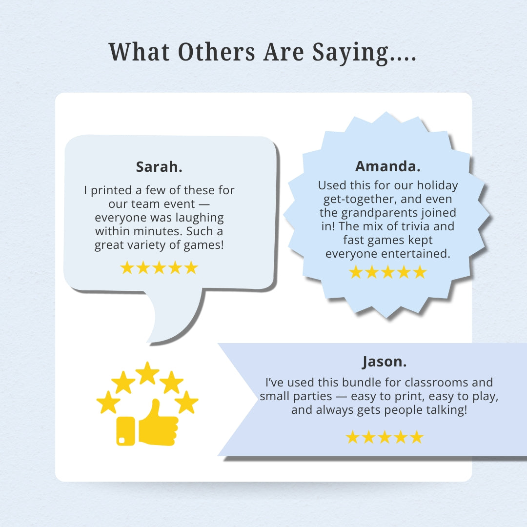 Icebreaker Games Bundle – Fun Party, Classroom & Team Icebreakers