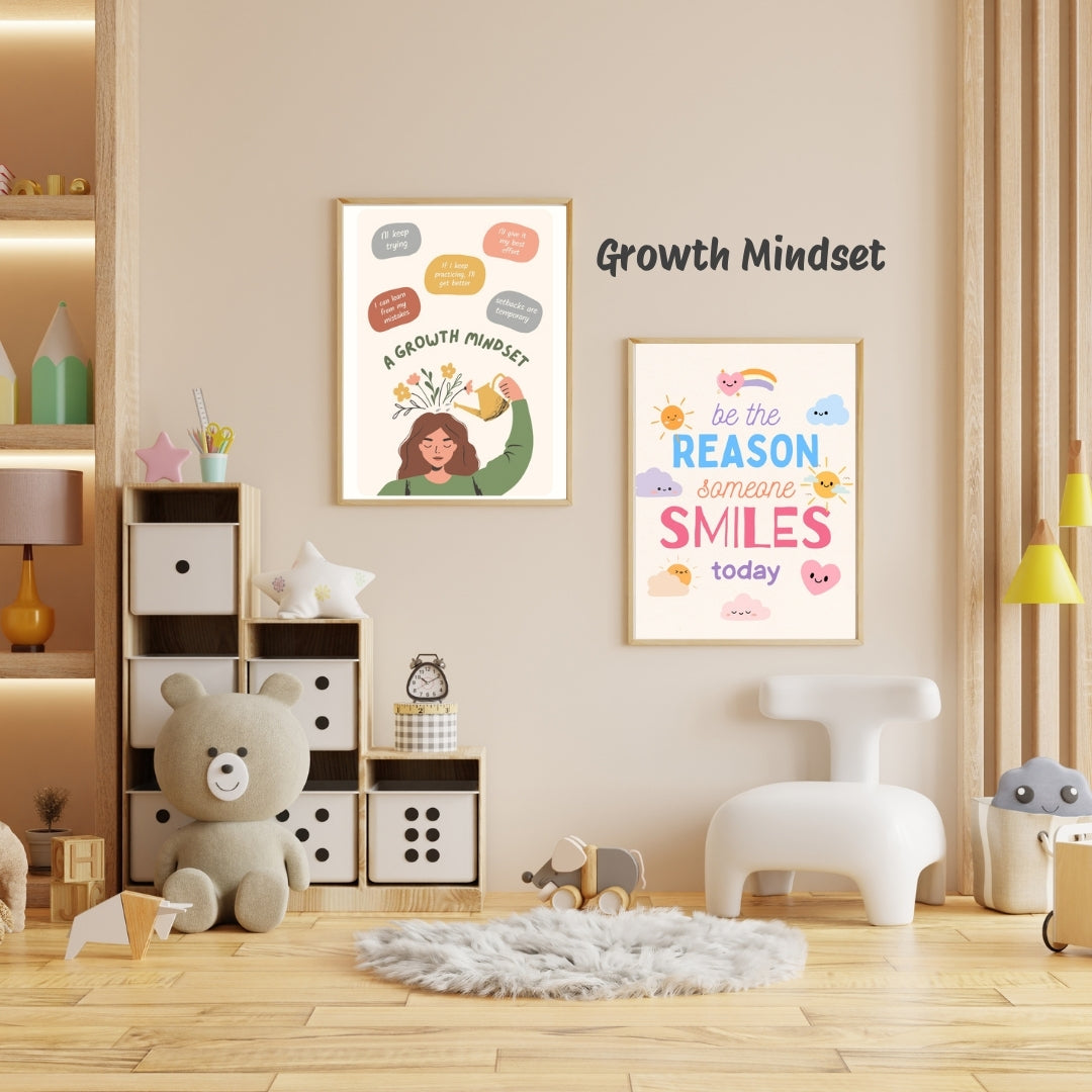 Growth Mindset Calm Corner Bundle – Mood Meter & Feelings Posters for Kids