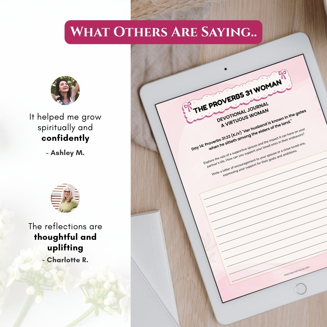 Proverbs 31 Woman 21 Day Devotional Journal for Faith & Character Growth