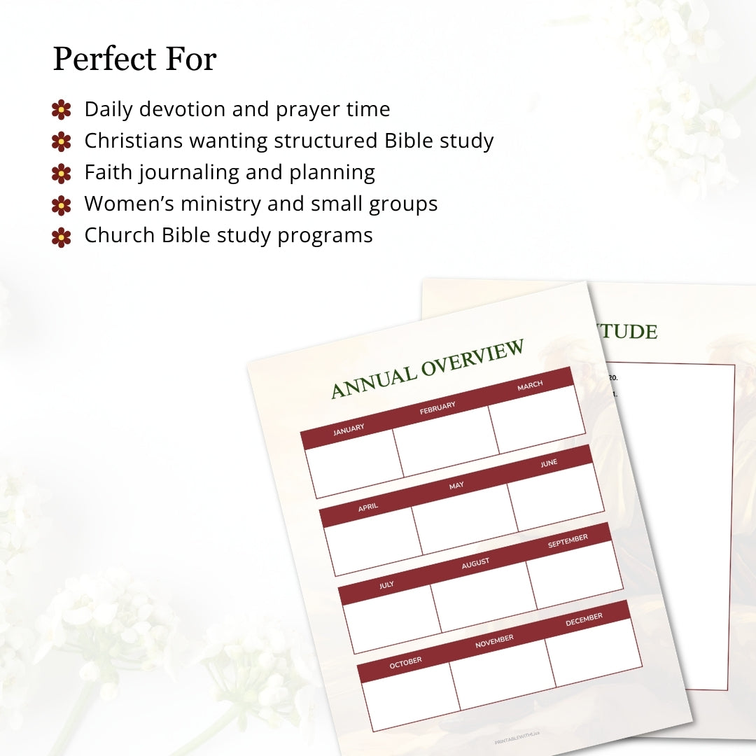 Prayer & Devotional Bible Study Worksheets & Planners