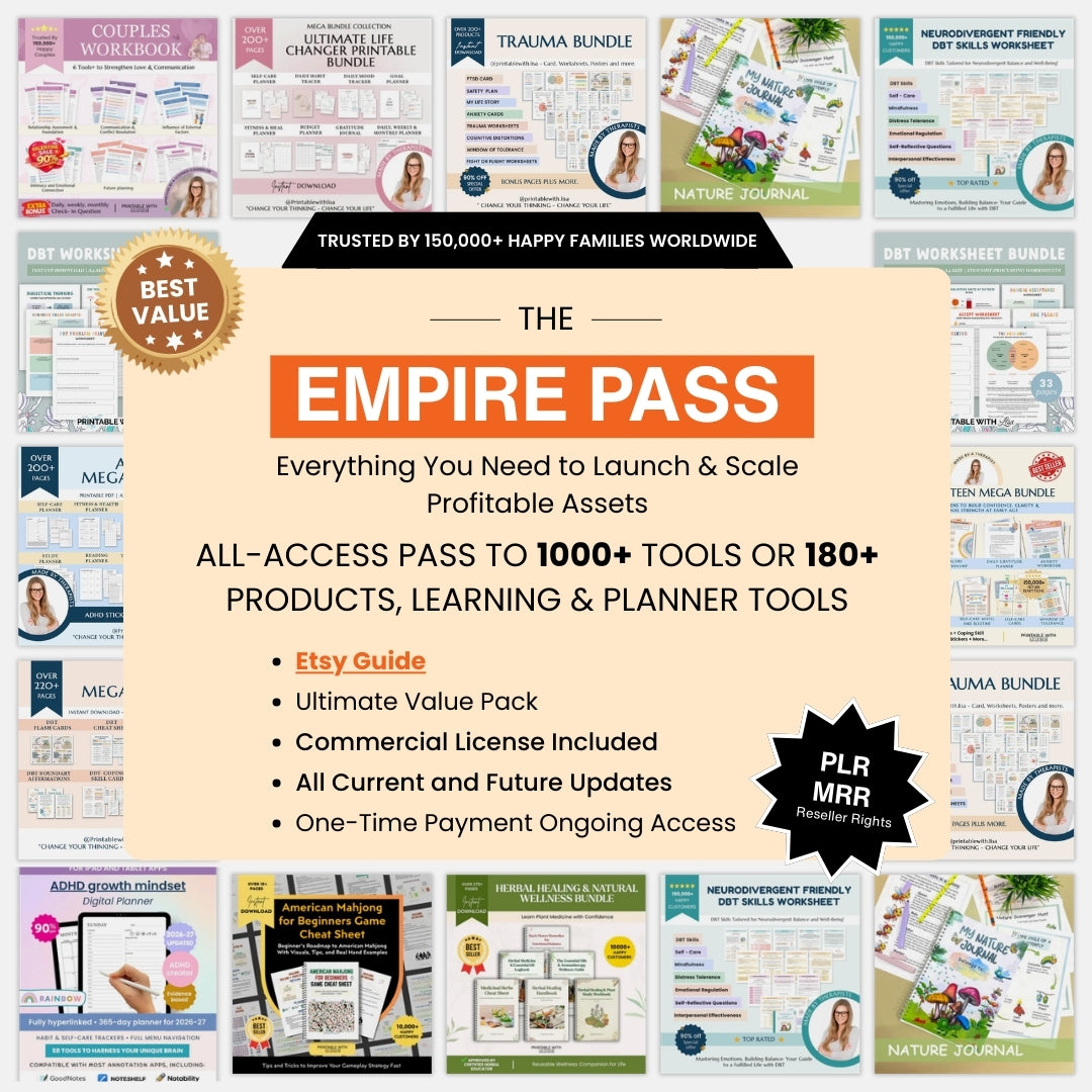 The Entrepreneur’s All Access Pass: Complete Business Toolkit — 1,000+ Done-for-You Tools | Instant Access to Our Whole Shop Digital Products