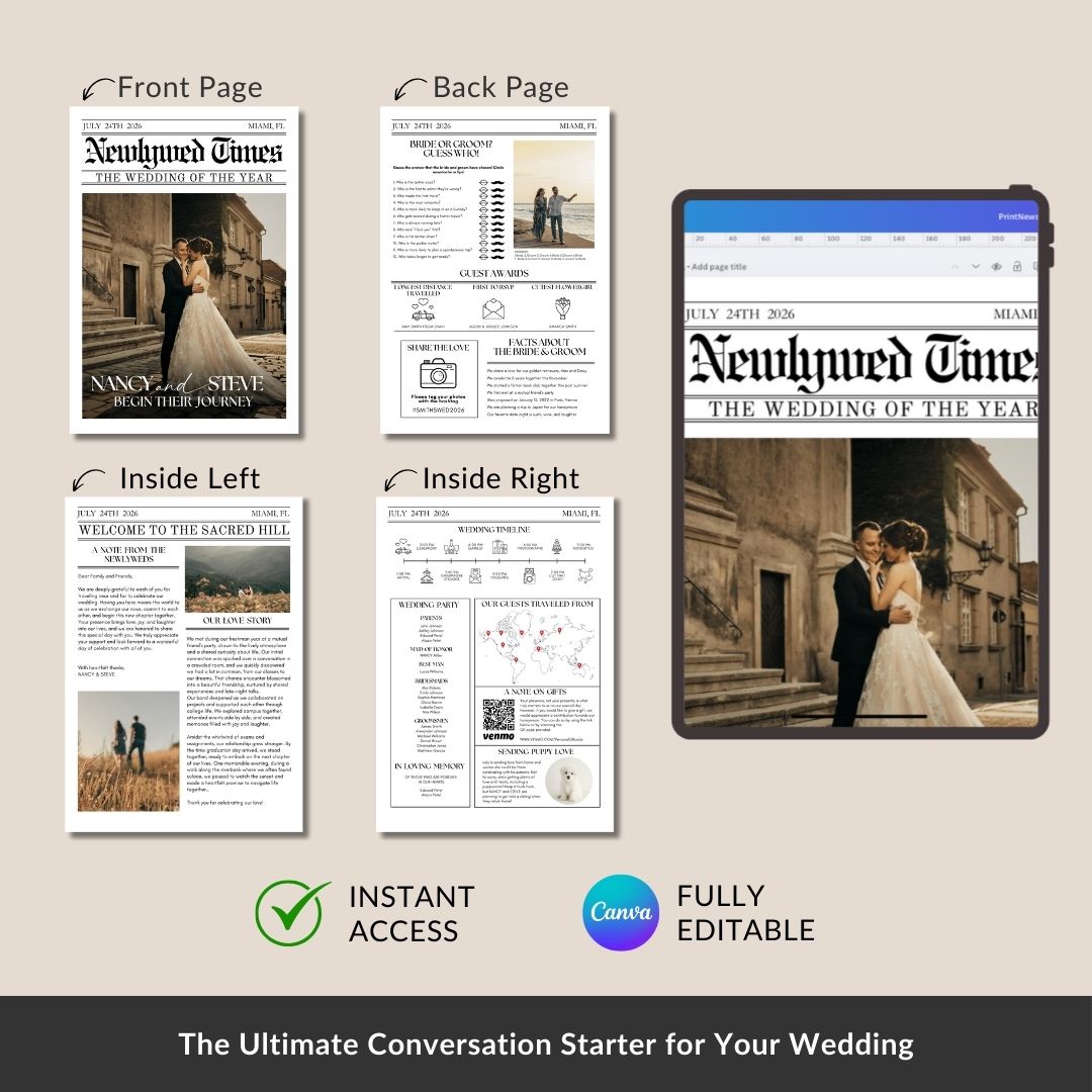 Couple Anniversary Newspaper Template – A Creative Touch for Your Big Day