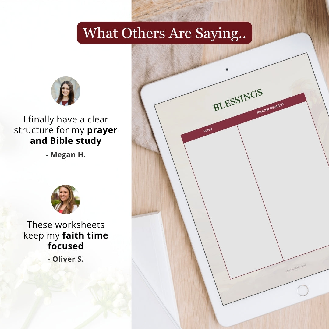 Prayer & Devotional Bible Study Worksheets & Planners