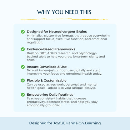 Adult Focus & Emotional Clarity Bundle – Plan, Regulate & Thrive