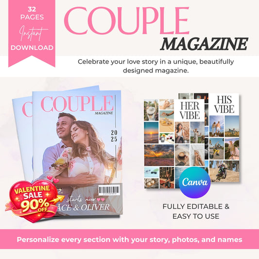 The Ultimate Couple’s Magazine – Personalize Your Love Story & Cherish Every Memory