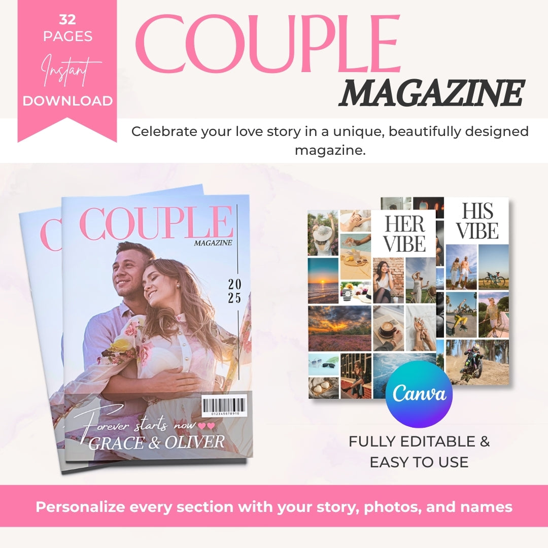 The Ultimate Couple’s Magazine – Personalize Your Love Story & Cherish Every Memory
